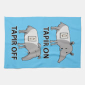 Cute and Funny Tapir on Tapir off Theedoek (Horizontaal)