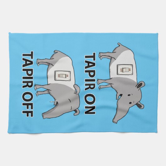 Cute and Funny Tapir on Tapir off Theedoek (Horizontaal)