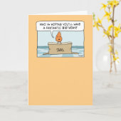 Cute and Funny Yam Birthday Kaart (Gele Bloem)