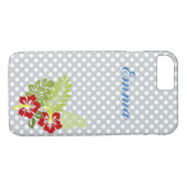 Cute and Girly Polka Dot Pattern Monogram Aangepas Case-Mate iPhone Case (Achterkant (Horizontaal))