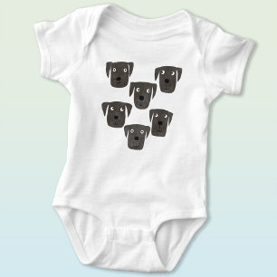 Cute and Goofy Black Labrador Retriever Dog Romper
