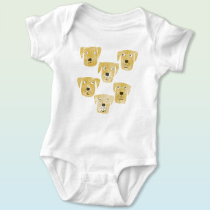 Cute and Goofy Golden Labrador Retriever Dog Romper