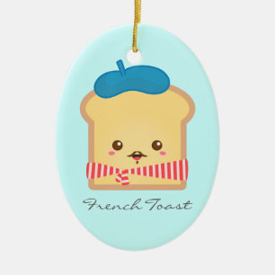 Cute and Happy French toast Keramisch Ornament