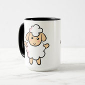 Cute and Happy Sheep Mok (Voorkant links)