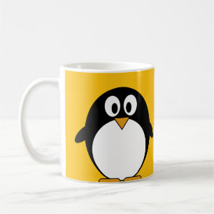 Cute and Modern Cartoon Penguin Koffiemok