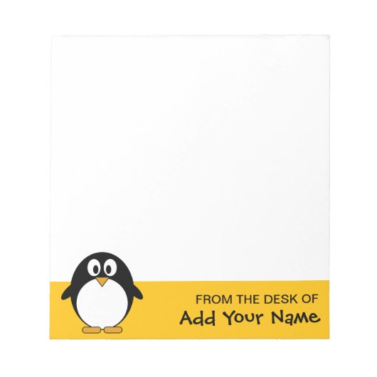 Cute and Modern Cartoon Penguin Notitieblok (Voorkant)