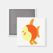 Cute and Plump Cartoon Fish Magnet Magneet (Voorkant / Achterkant)