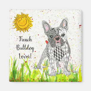 Cute and Schattig French Bulldog Magnet 2" Magneet