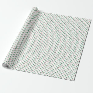 Cute and Simple Holly met beige Kerstmis Cadeaupapier