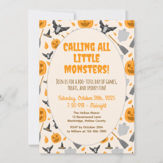 Cute and spooky halloween party invitation