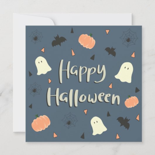 Cute and Spooky Happy Halloween Aankondiging (Voorkant)
