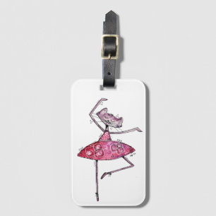 Cute and Whimsical Dansk Cat Bagagelabel