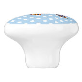 Cute and Whimsical Dinosaurs Ceramic Knob. Keramische Knop (Zijkant)