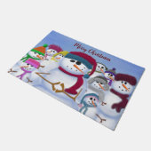 Cute and Whimsical Snowmen Doormat Deurmat (Schuin)