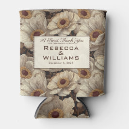 Cute Anemones Accent Winter Wedding Blikjeskoeler