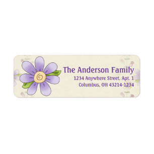Cute Angel Antics Whimsy Flower Adresetiketten 2 Etiket