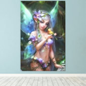 Cute Angel Canvas Afdruk (Insitu (Houten vloer))