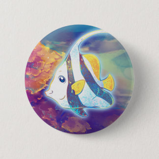 Cute Angelfish Ronde Button 5,7 Cm