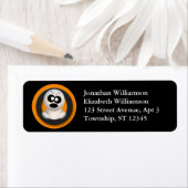 Cute Angry Ghost Halloween Return Address Labels (Insitu)