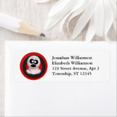 Cute Angry Ghost Halloween Return Address Labels (Insitu)