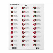 Cute Angry Ghost Halloween Return Address Labels (Full Sheet)