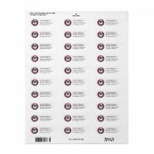Cute Angry Ghost Halloween Return Address Labels (Full Sheet)
