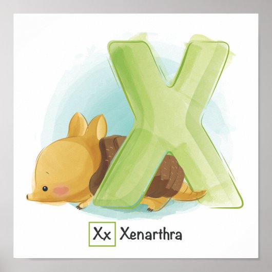 Cute Animal Alphabet Poster (Voorkant)