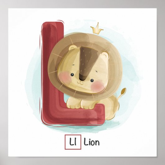 Cute Animal Alphabet Poster (Voorkant)