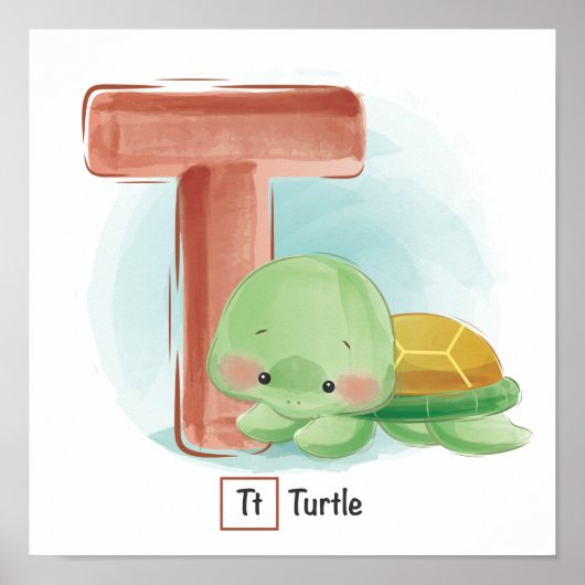 Cute Animal Alphabet Poster (Voorkant)