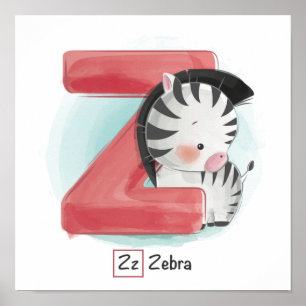 Cute Animal Alphabet Poster