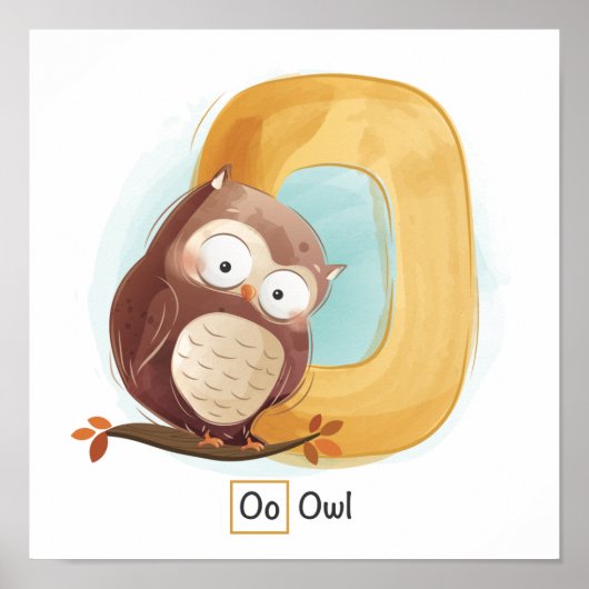 Cute Animal Alphabet Poster (Voorkant)