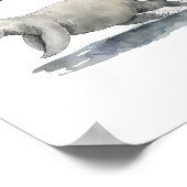 Cute animal art - Racing Manatee Poster (Hoek)