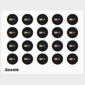 Cute Animal Cat Gift Non Binary Pride Agender Non Ronde Sticker (Vel)