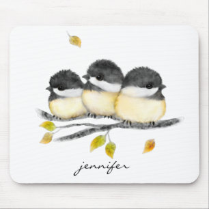 Cute Animal Chickadee Bird Muismat