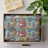 Cute Animal Collage Folk Art Design Tissuepapier (Geschenk)