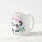 Cute Animal Friendly Panda Bamboo Koffiemok (Voorkant rechts)