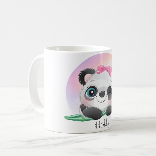 Cute Animal Friendly Panda Bamboo    Koffiemok (Voorkant links)