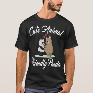 Cute Animal Friendly Panda, T-Shirt