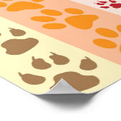 Cute Animal Paw Prints Pattern in Natural Colors (Hoek)