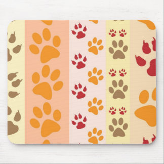 Cute Animal Paw Prints Pattern in Natural Colors Muismat