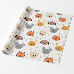 Cute animal tijgerkonijnenpatroon beer cadeaupapier