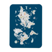 Cute Animal Wereldkaart Magneet (Verticaal)