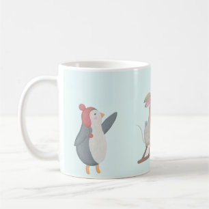 Cute animal winter scene koffiemok