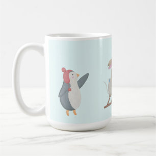 Cute animal winter scene koffiemok