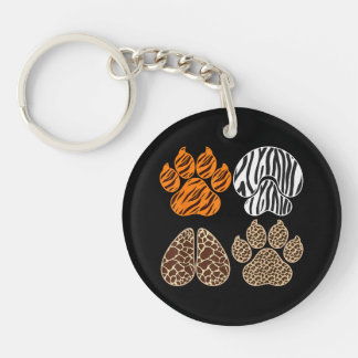 Cute Animals Animal Print Design Adorable Wildlife Sleutelhanger