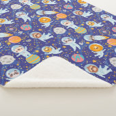 Cute Animals Astronauts Sherpa Blanket Sherpa Deken (3/4)