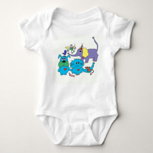 Cute animals baby bodysuit