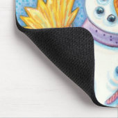 Cute Animals Building a Snowman for Kerstmis Muismat (Hoek)