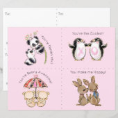 Cute Animals Classroom Carte Saint-Valentin (Devant / Derrière)