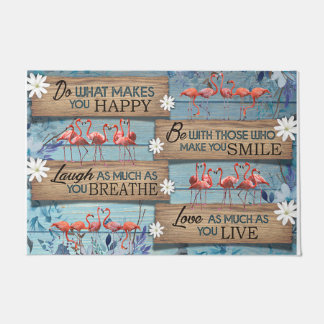 Cute Animals Doormat, Summertime Flamingo Deurmat
